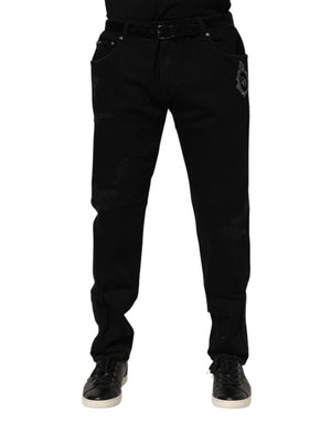 Schwarze Skinny Jeans aus Baumwolle für Herren