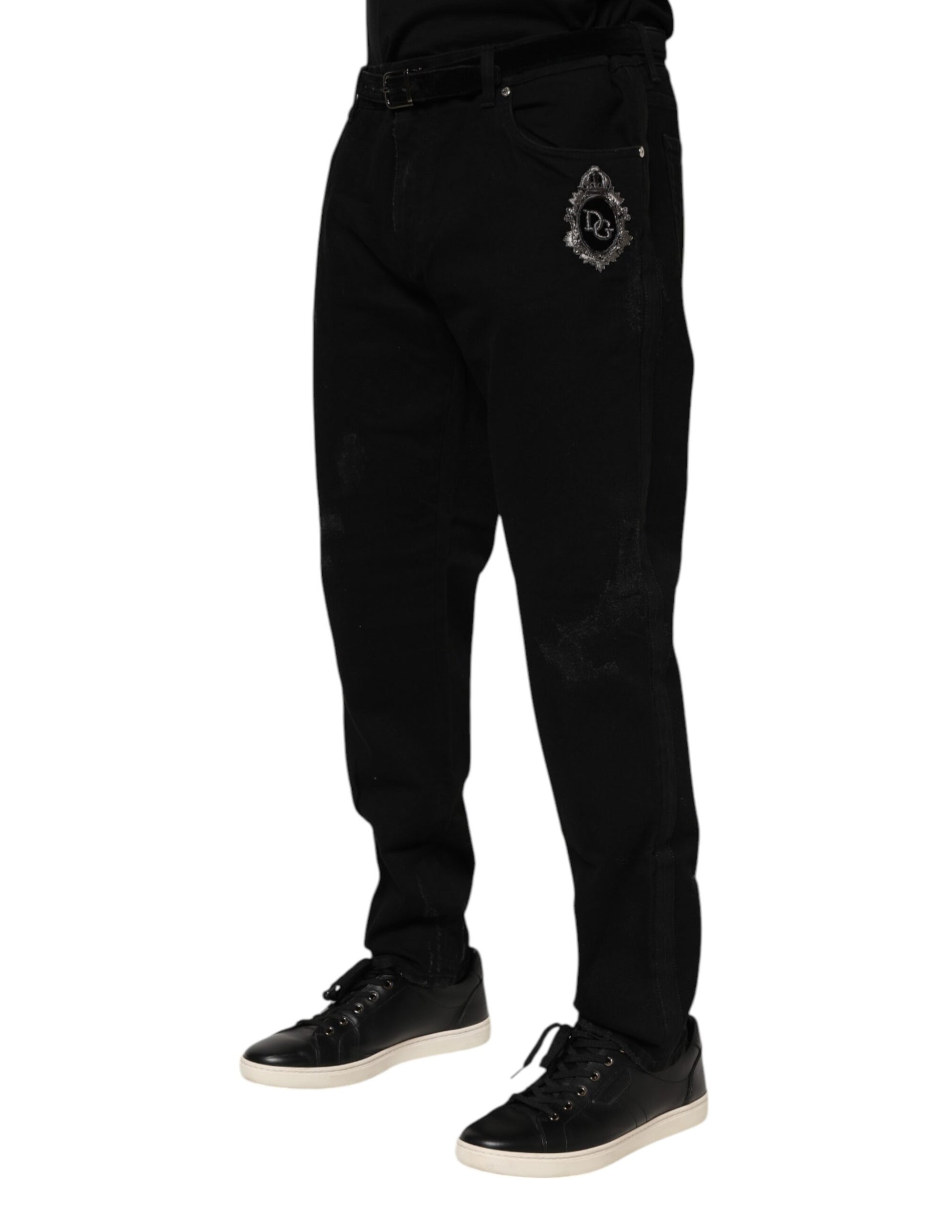 Schwarze Skinny Jeans aus Baumwolle für Herren