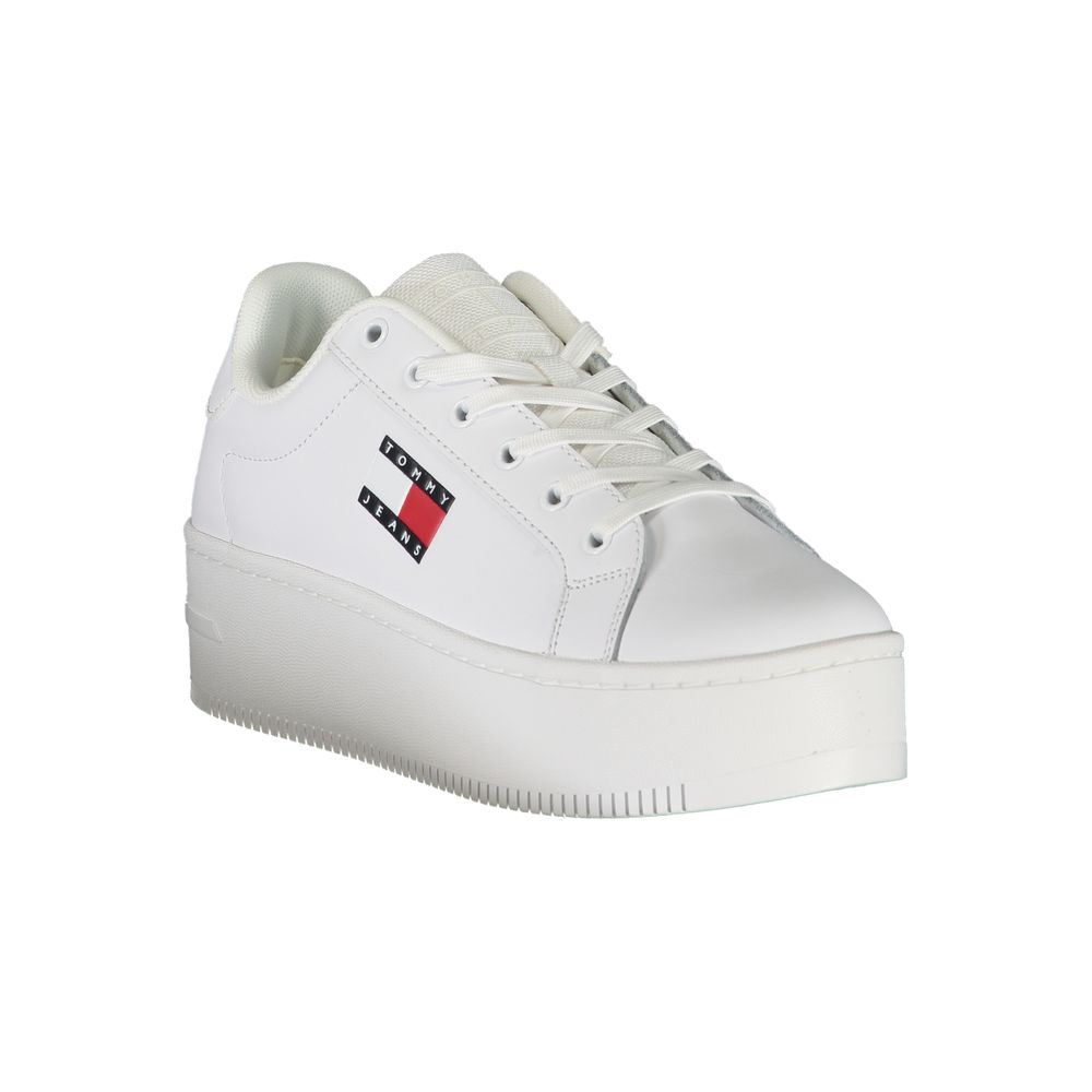 Weißer Polyester-Sneaker