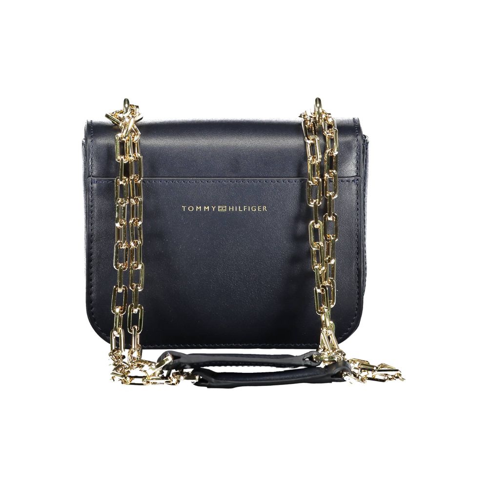 Blaue Lederhandtasche