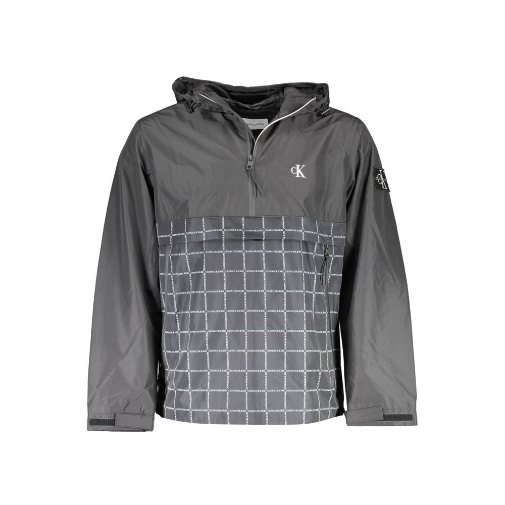 Schwarze Polyesterjacke