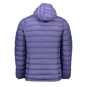 Blaue Polyesterjacke