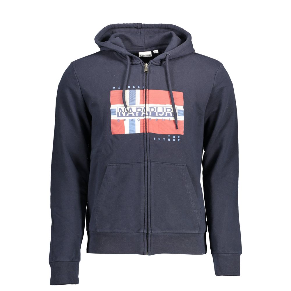 Blauer Baumwollpullover