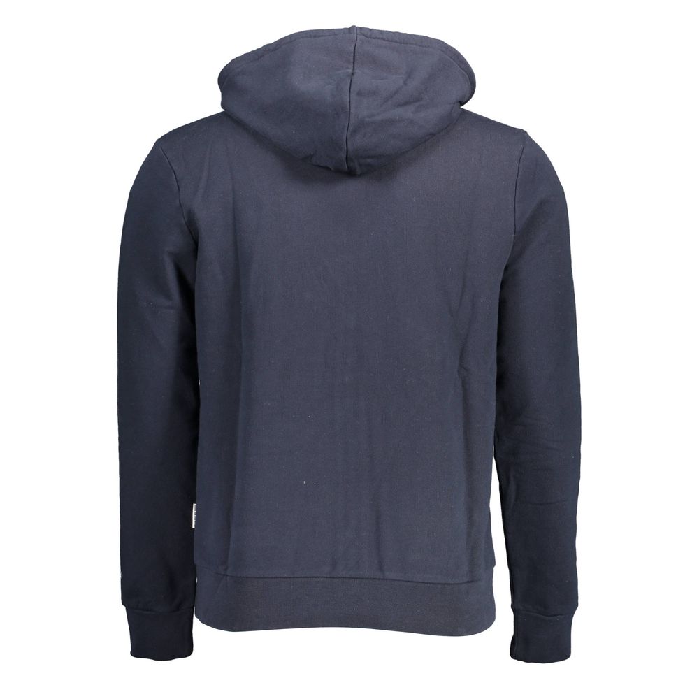 Blauer Baumwollpullover