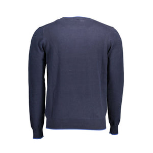 Blauer Baumwollpullover