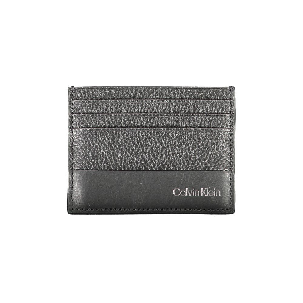 Schwarze Lederbrieftasche