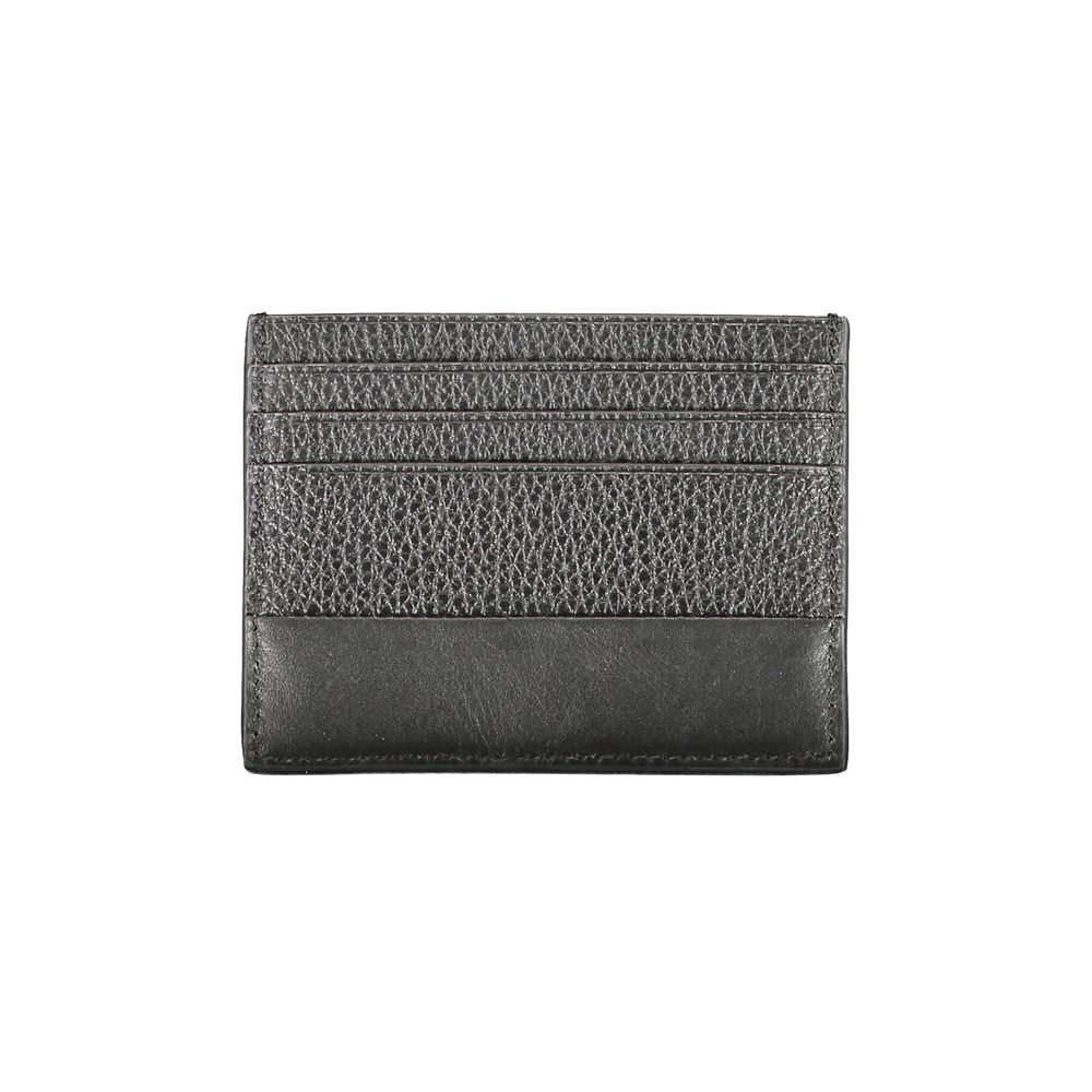 Schwarze Lederbrieftasche