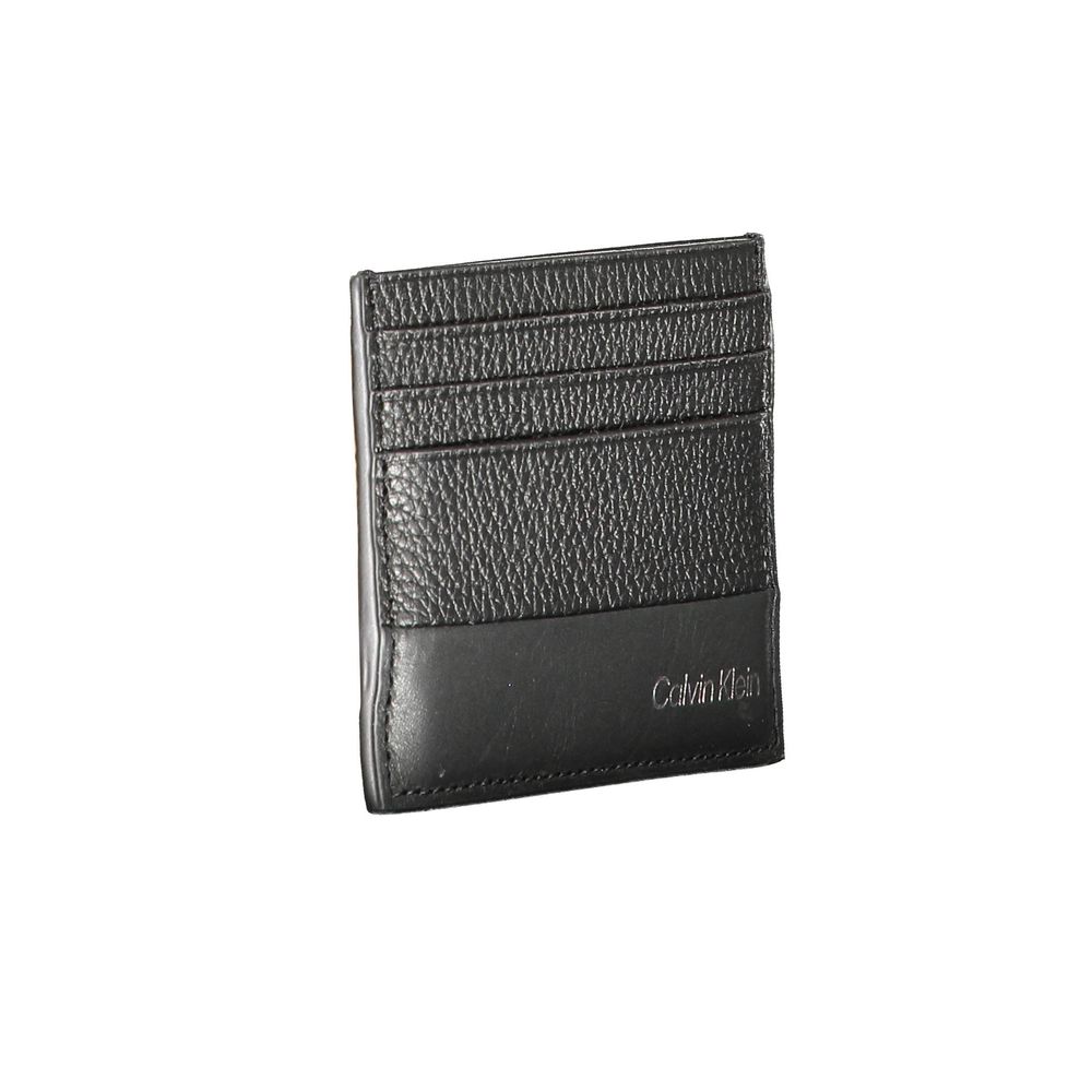 Schwarze Lederbrieftasche