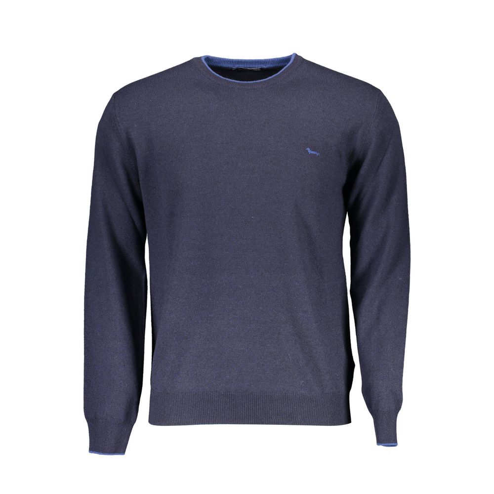 Blauer Wollpullover