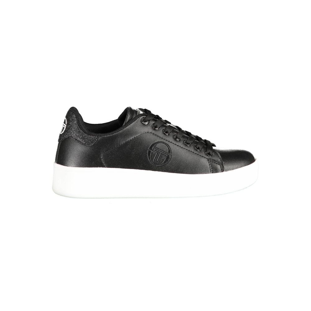 Schwarzer Polyester-Sneaker