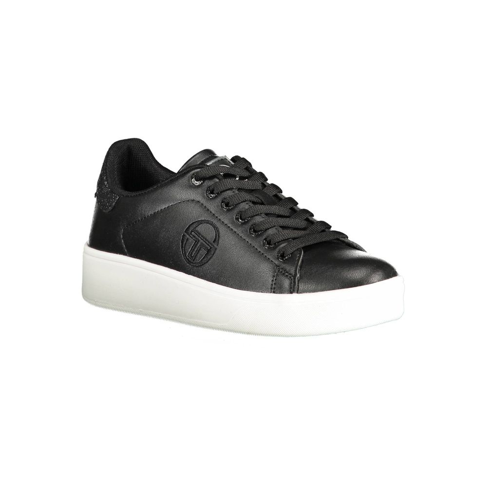 Schwarzer Polyester-Sneaker