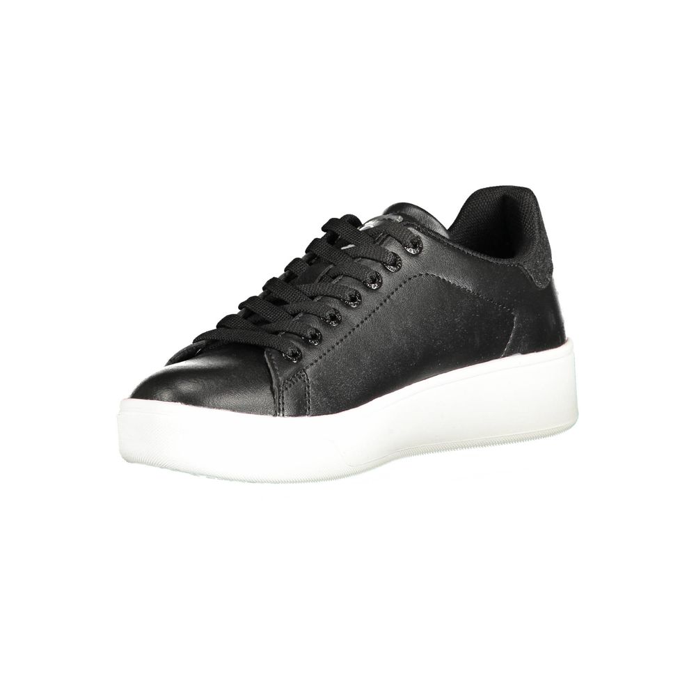 Schwarzer Polyester-Sneaker