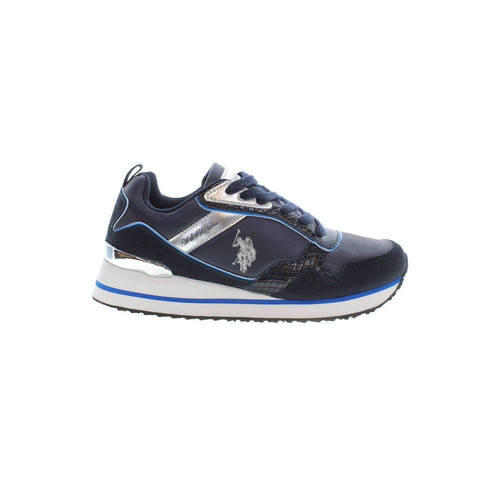 Blauer Polyester-Sneaker