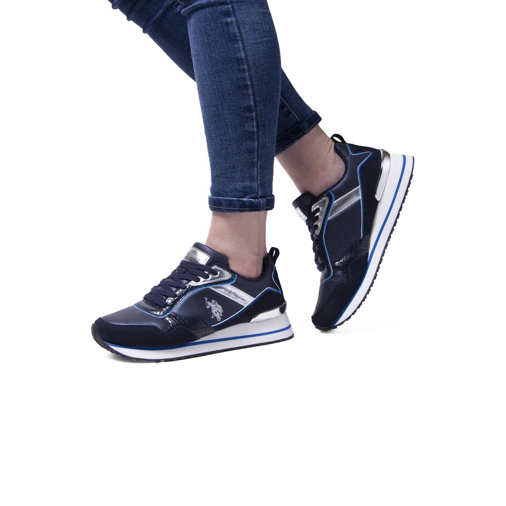 Blauer Polyester-Sneaker
