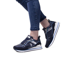 Blauer Polyester-Sneaker