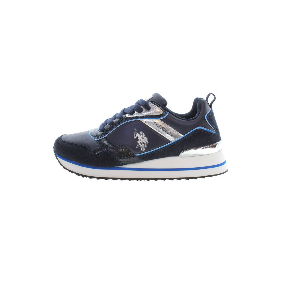 Blauer Polyester-Sneaker