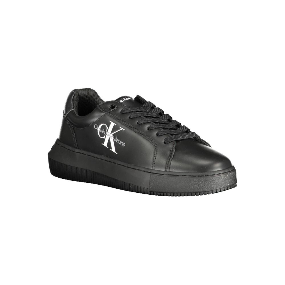 Schwarzer Polyester-Sneaker