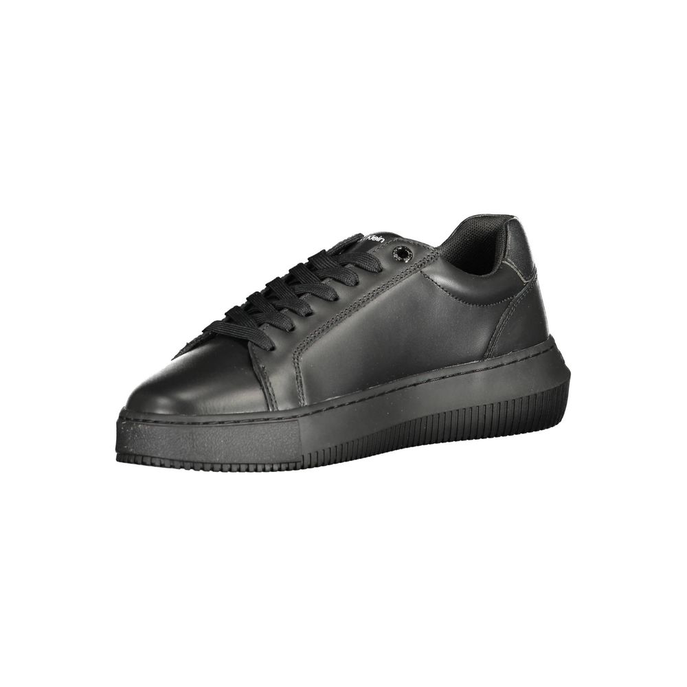Schwarzer Polyester-Sneaker