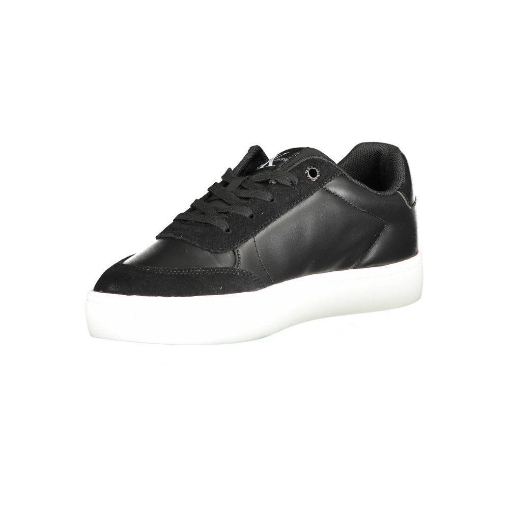 Schwarzer Polyester-Sneaker