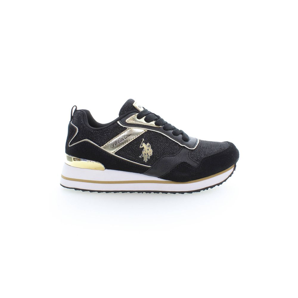 Schwarzer Polyester-Sneaker