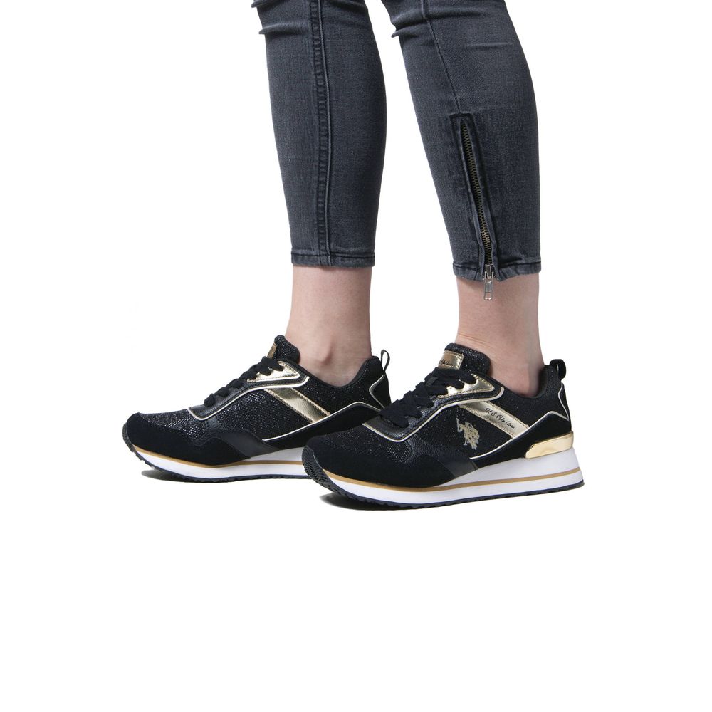 Schwarzer Polyester-Sneaker