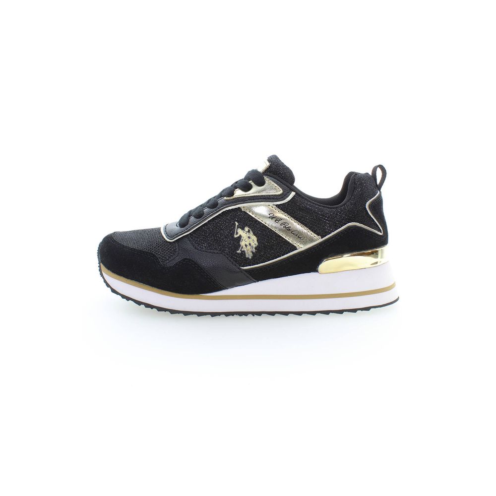 Schwarzer Polyester-Sneaker