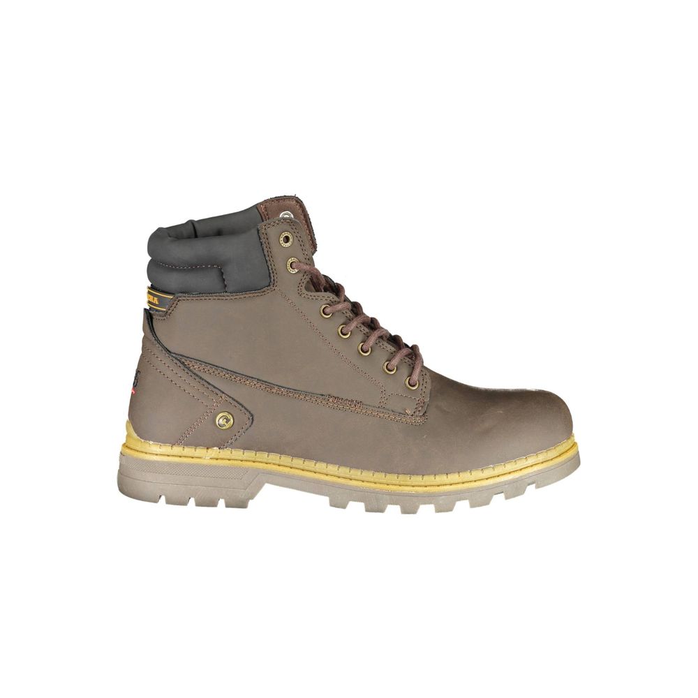 Brauner Polyesterstiefel