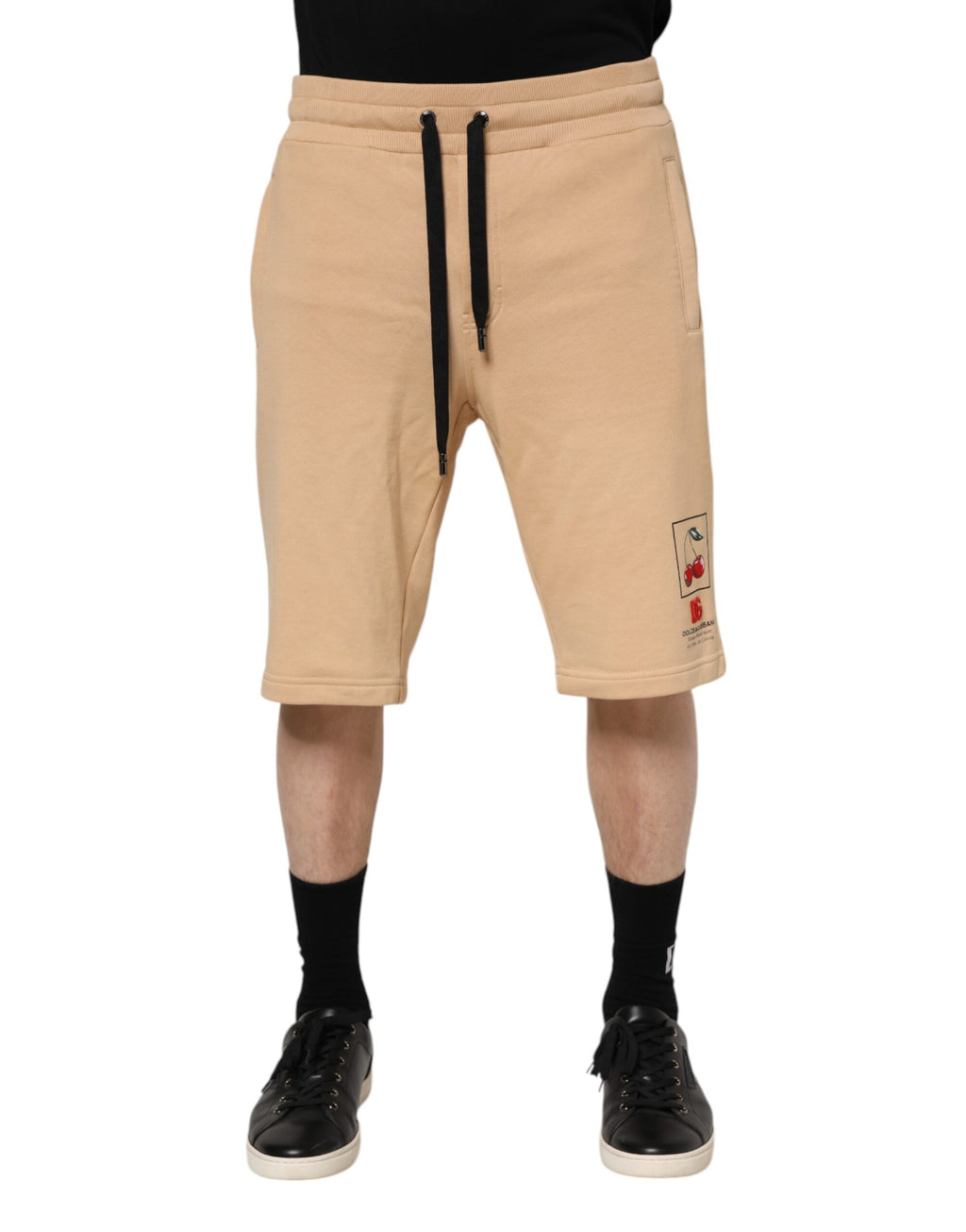 Gelbe Herren Bermuda Sweatshorts aus Baumwolle