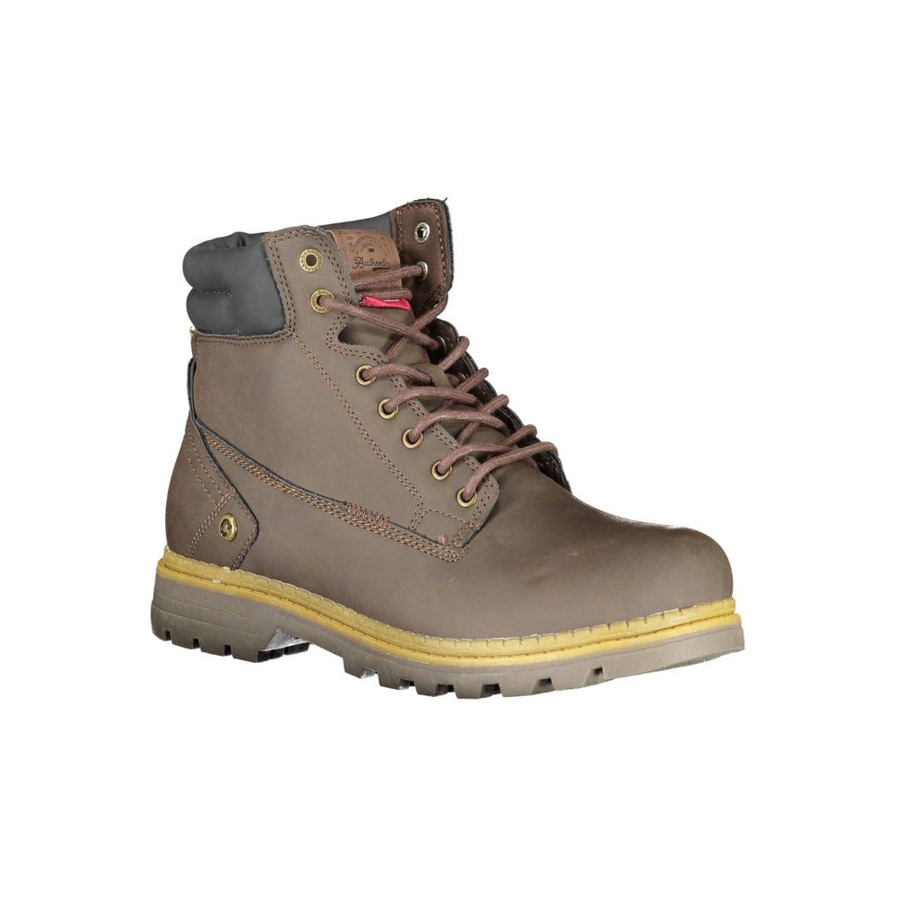 Brauner Polyesterstiefel