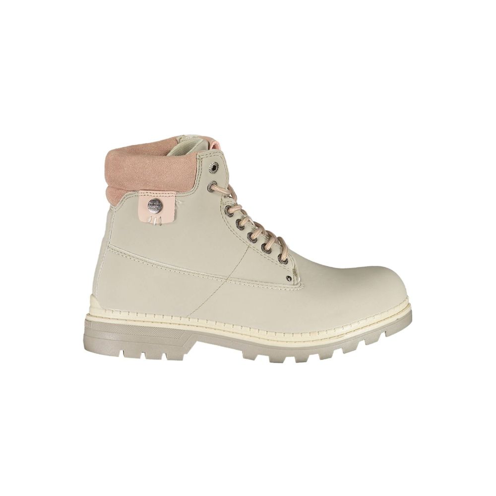 Grauer Polyesterstiefel