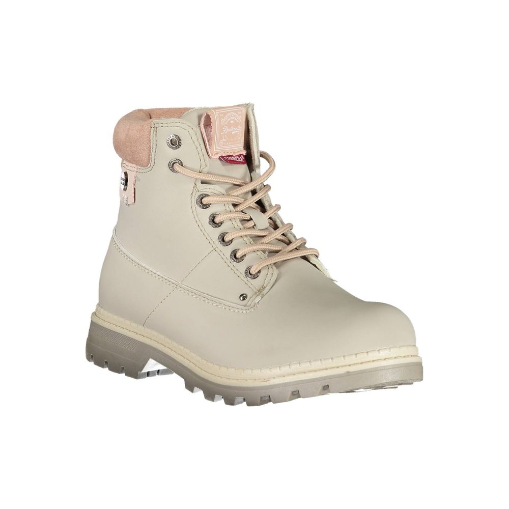Grauer Polyesterstiefel