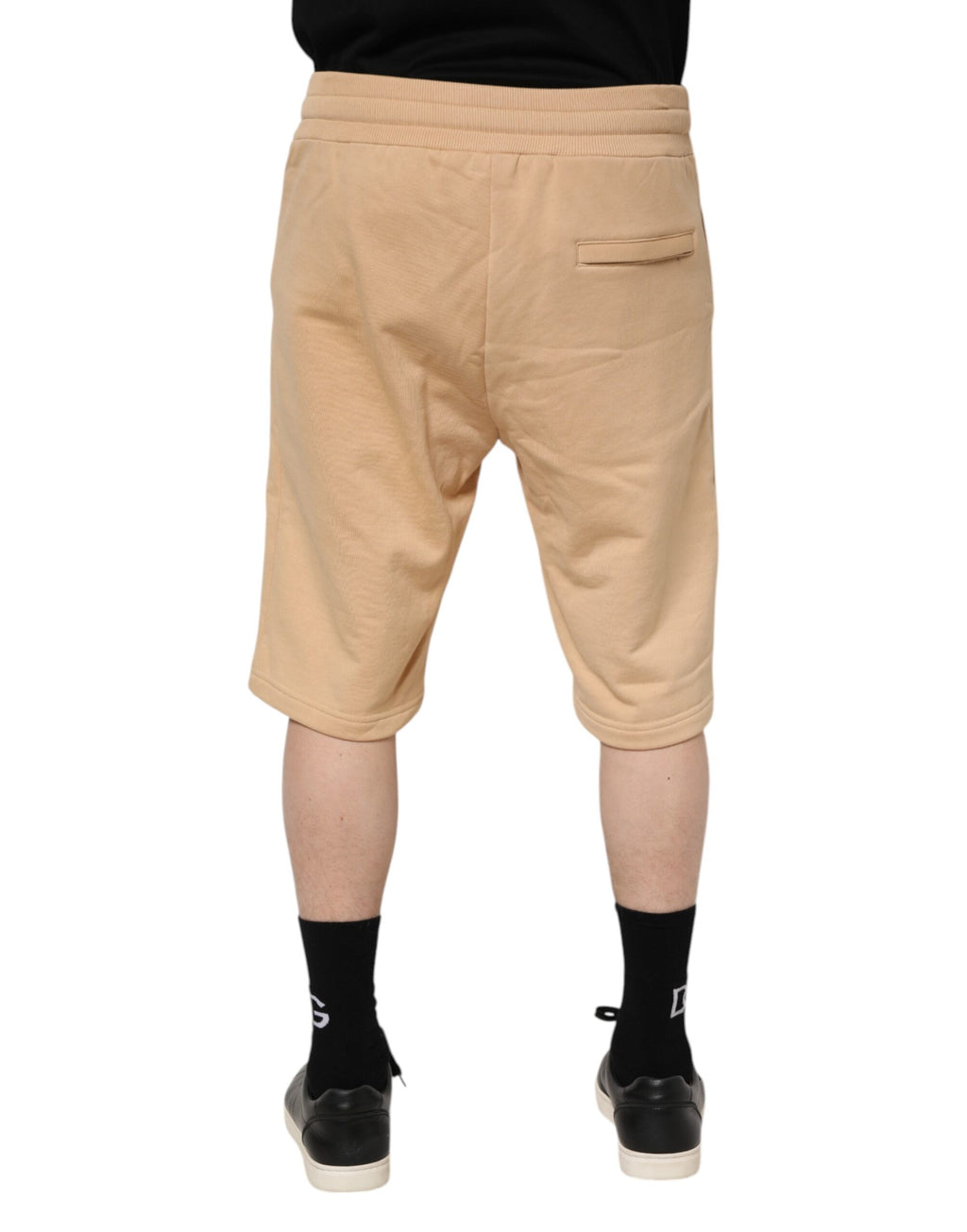 Gelbe Herren Bermuda Sweatshorts aus Baumwolle