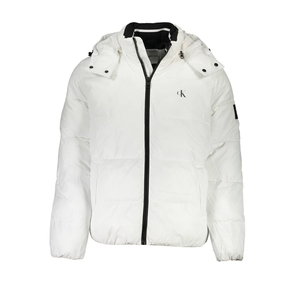 Weiße Polyesterjacke
