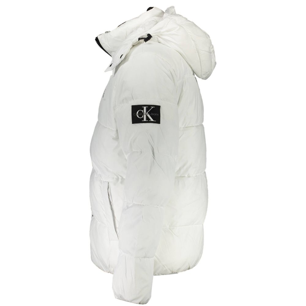 Weiße Polyesterjacke