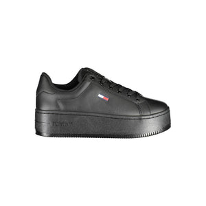 Schwarzer Polyester-Sneaker