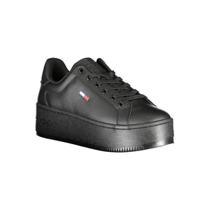 Schwarzer Polyester-Sneaker