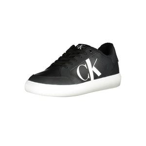 Schwarzer Polyester-Sneaker