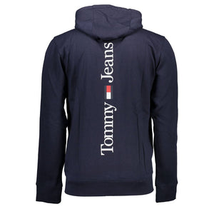 Blauer Baumwollpullover