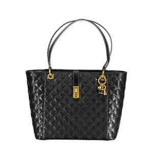 Schwarze Handtasche aus Polyethylen