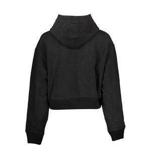 Schwarzer Baumwollpullover