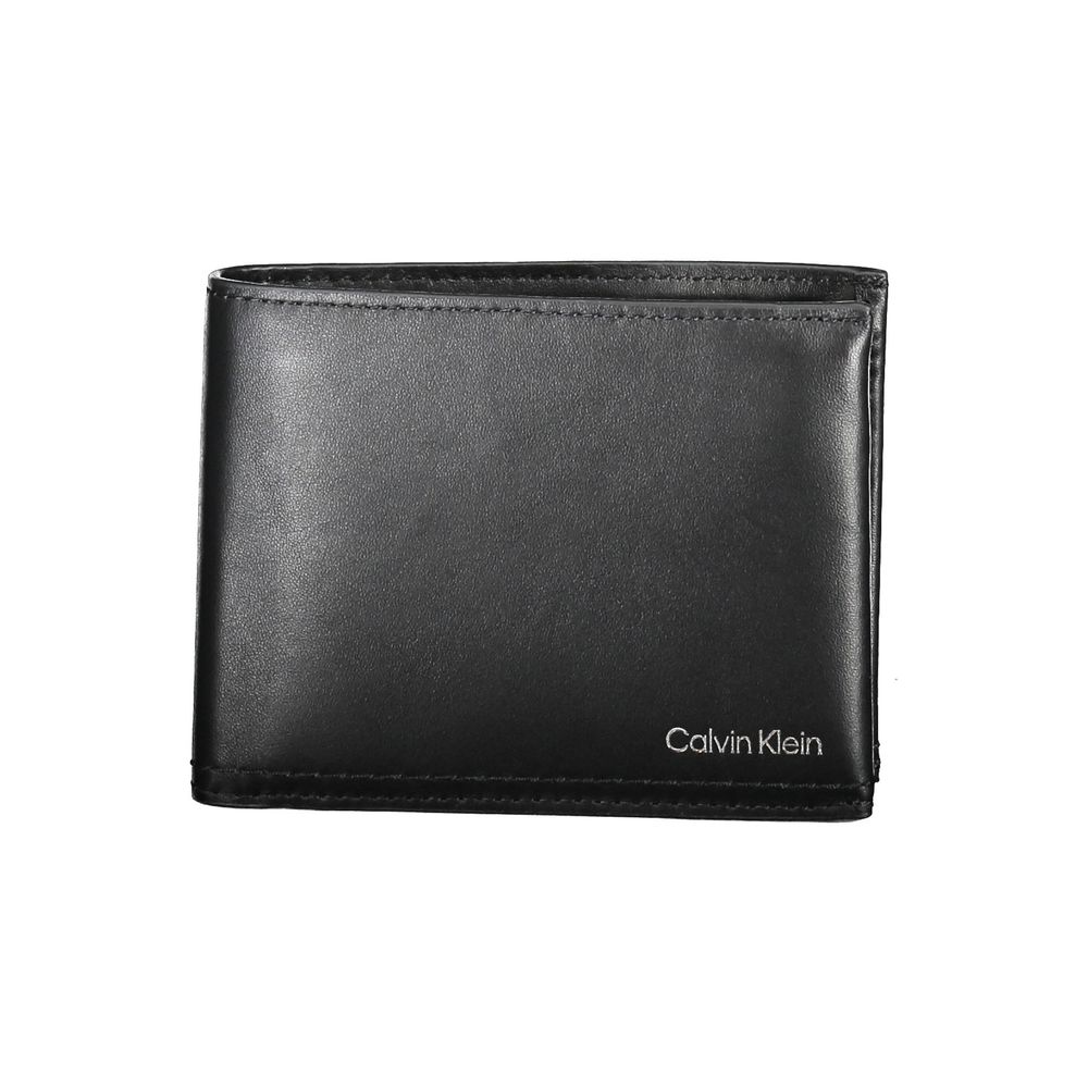 Schwarze Lederbrieftasche
