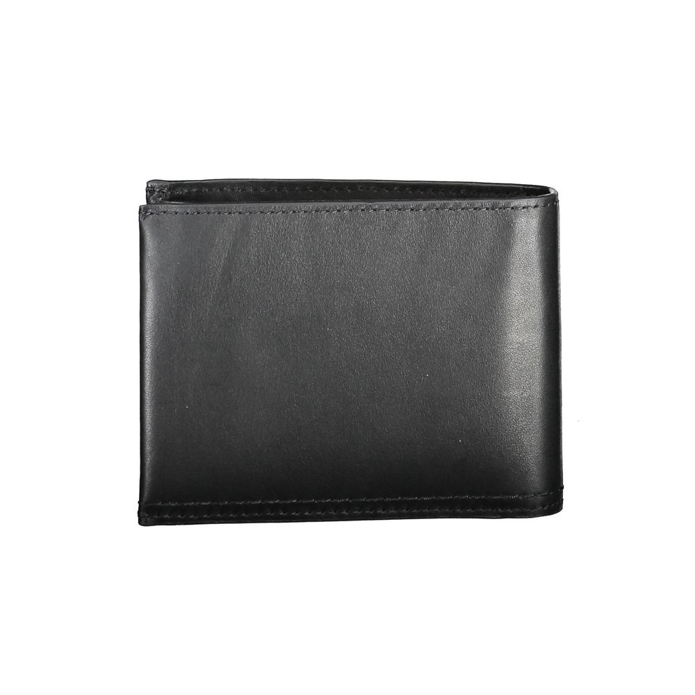 Schwarze Lederbrieftasche