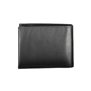 Schwarze Lederbrieftasche