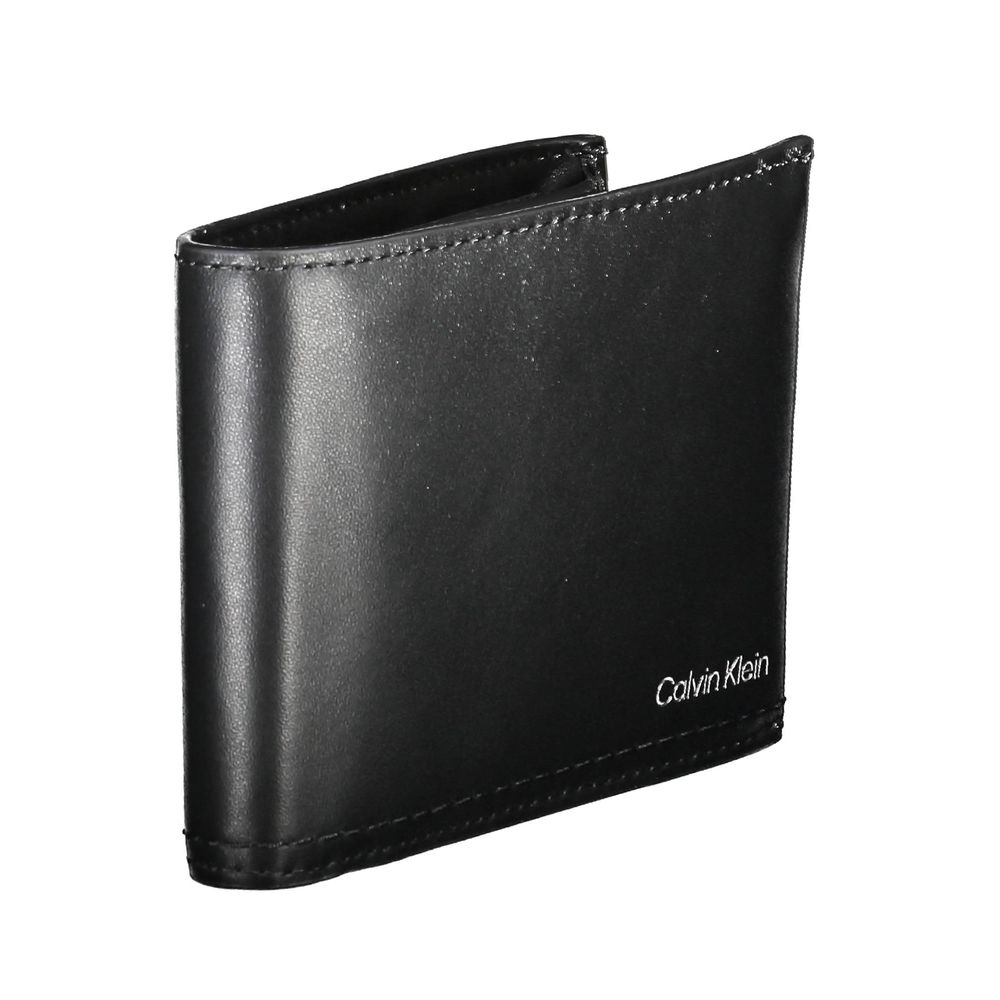 Schwarze Lederbrieftasche