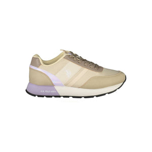 Beigefarbener Nylon-Sneaker