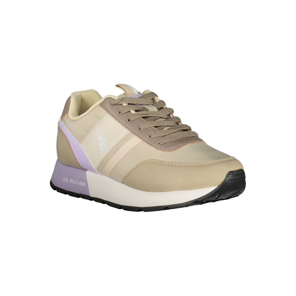Beigefarbener Nylon-Sneaker