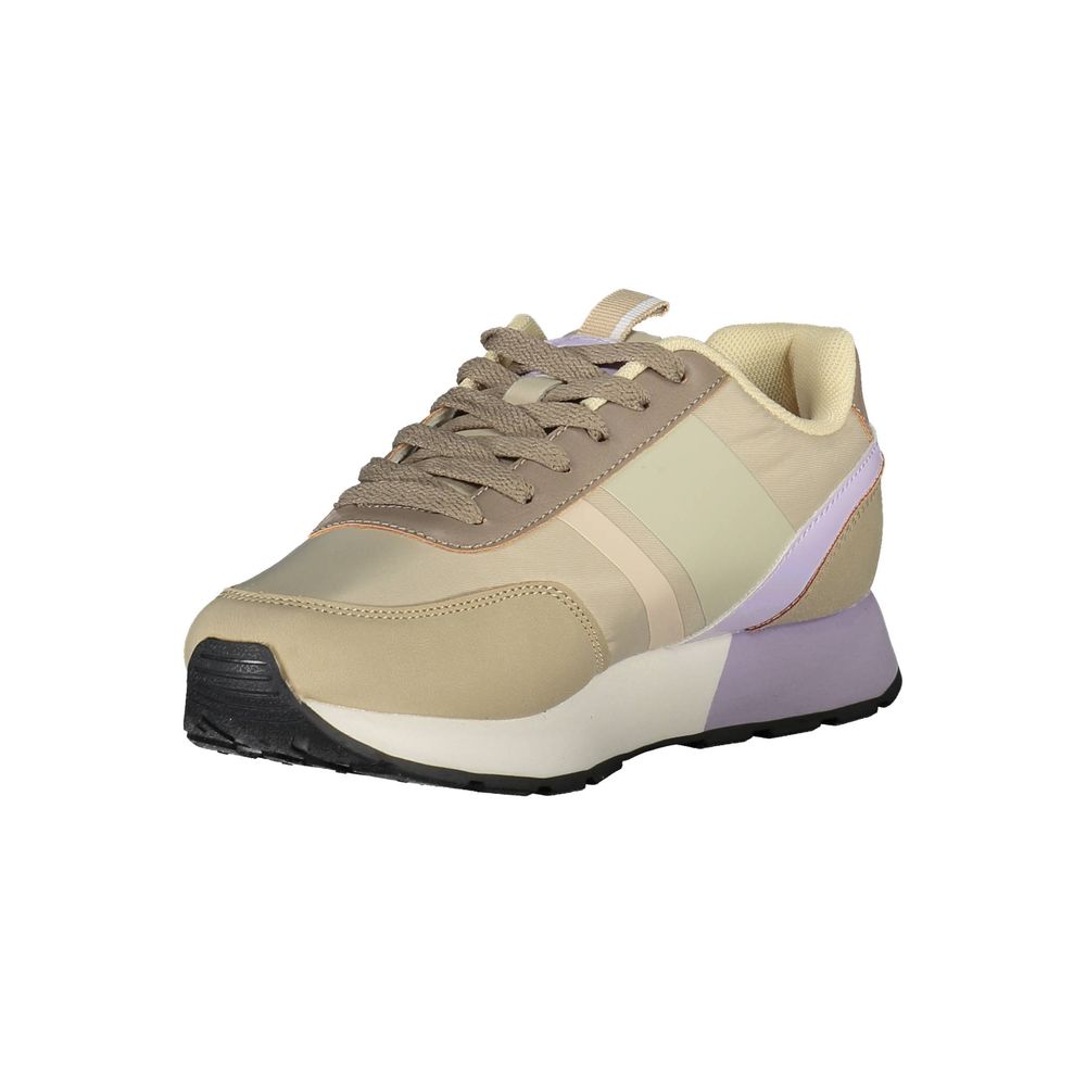 Beigefarbener Nylon-Sneaker