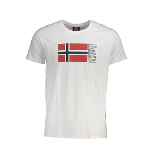 Weißes Baumwoll-T-Shirt