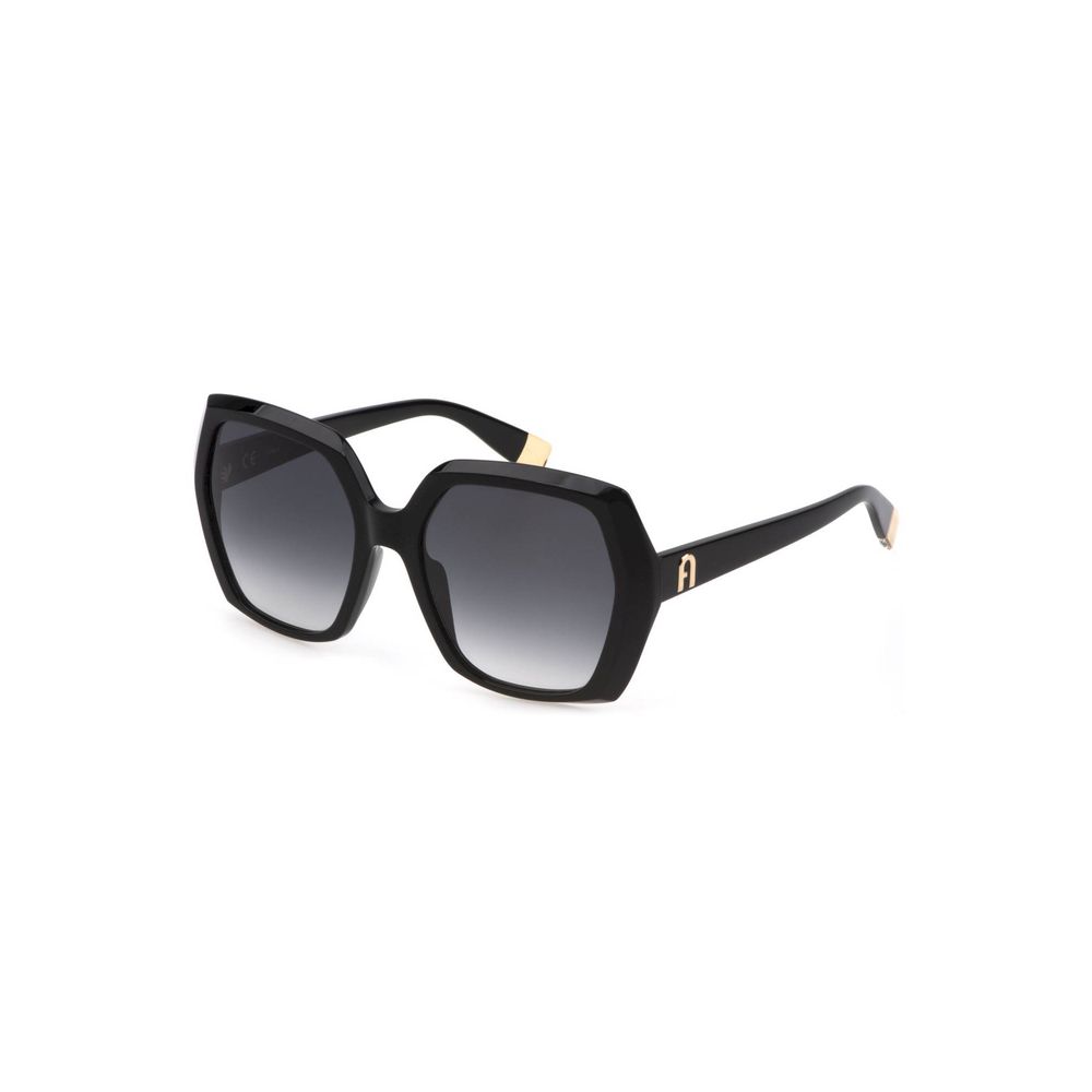 Schwarze Acetat-Sonnenbrille für Damen