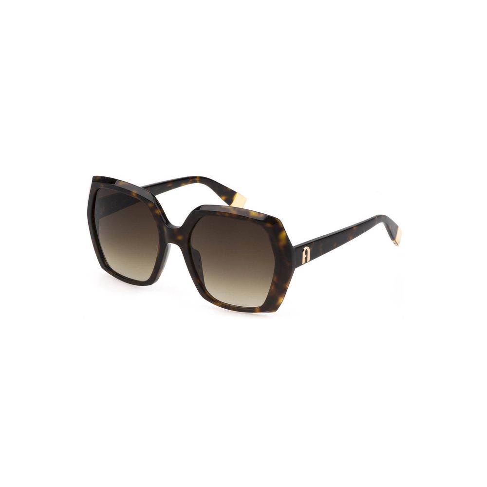 Braune Acetat-Sonnenbrille für Damen